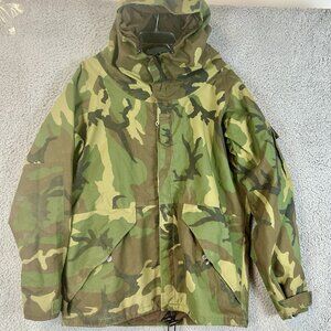 Vintage Raven Camo GORE TX Parka US Army Medium Jacket 1970s Hunting USA Made